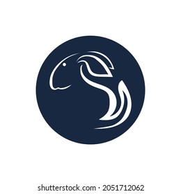 Rabbit Logo template vector icon illustration design