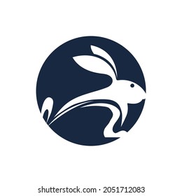 Rabbit Logo template vector icon illustration design
