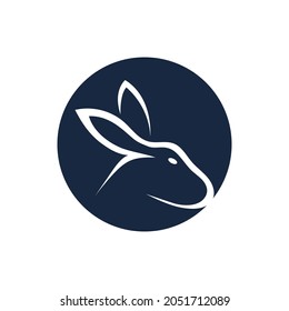 Rabbit Logo template vector icon illustration design