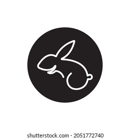 Rabbit Logo template vector icon illustration design