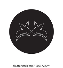 Rabbit Logo template vector icon illustration design