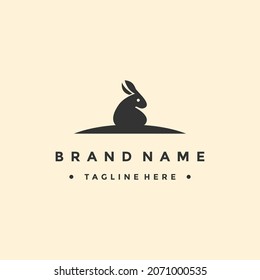 Rabbit logo template vector icon symbol illustration