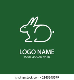 Rabbit logo template vector icon symbol illustration