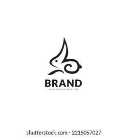 Rabbit logo template vector icon symbol illustration