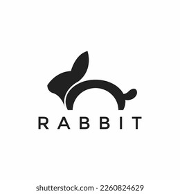 Rabbit logo template vector icon symbol illustration