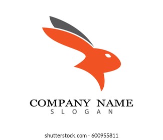 Rabbit Logo template vector icon design