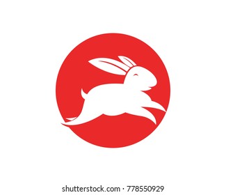 Rabbit Logo template vector icon design