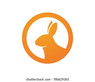 Rabbit Logo template vector icon design
