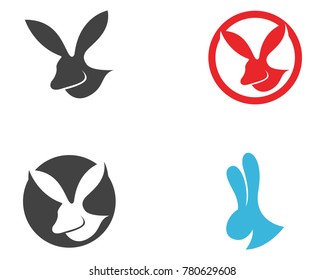 Rabbit Logo template vector icon design