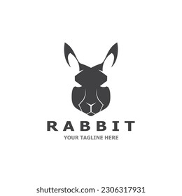 Rabbit logo vector art template illustration