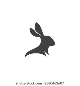 Rabbit logo vector art template illustration