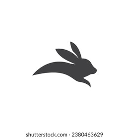 Rabbit logo vector art template illustration