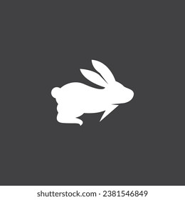Rabbit logo vector art template illustration