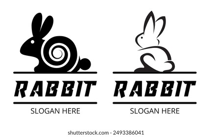 Rabbit logo vector with eps format file.