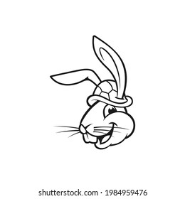 rabbit logo vector and icon