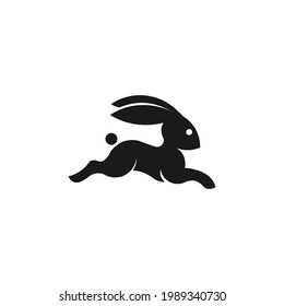 rabbit logo vector and icon
