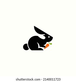Rabbit logo vector icon illustration