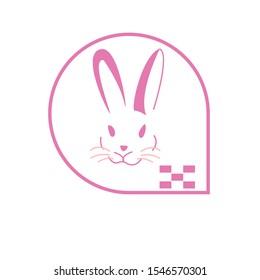 Rabbit Logo vector icon template design