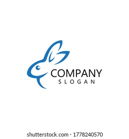rabbit logo vector icon template illustration