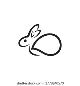 rabbit logo vector icon template illustration