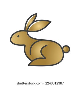 rabbit logo vector icon template illustration