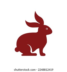 rabbit logo vector icon template illustration