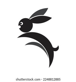 Kaninchenlogo, Vektorsymbol, Vektorgrafik