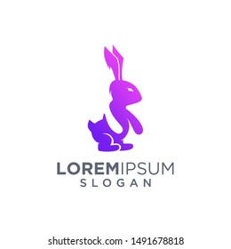 rabbit logo vector illustration inspiration