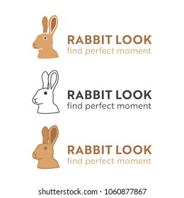 Rabbit logo vector isolated, suitable for your rabbit pet content