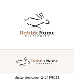 Rabbit logo vector template, Creative Rabbit head logo design concepts