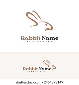 Rabbit logo vector template, Creative Rabbit head logo design concepts