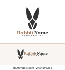 Rabbit logo vector template, Creative Rabbit head logo design concepts