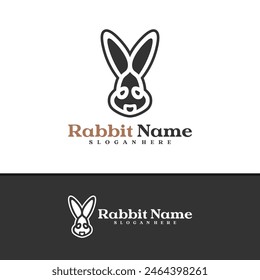 Rabbit logo vector template, Creative Rabbit head logo design concepts