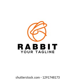 Rabbit Logos, Simple and Clear Design Logo Template