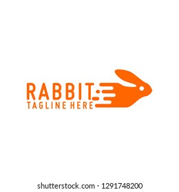 Rabbit Logos, Simple and Clear Design Logo Template