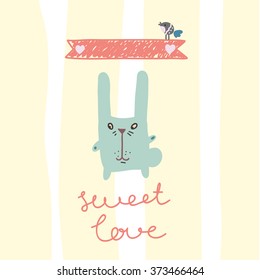Rabbit Love card
