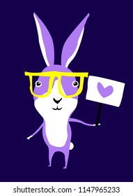 rabbit love character cute