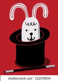 rabbit in magician hat