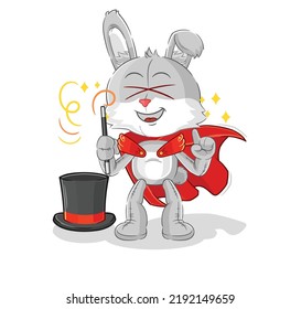 the rabbit magician illustration. character vector
