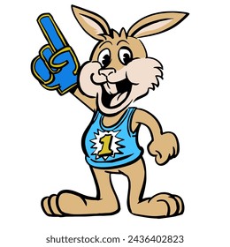 Rabbit Mascot Animal vector illustration