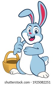 rabbit mascot cartoon in vector