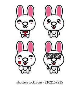 Rabbit mascot character design cartoon