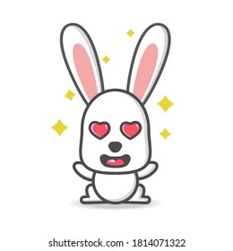 rabbit mascot characters , illustration of cute cartoon animal