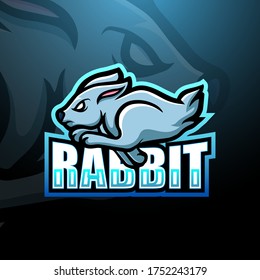 Rabbit mascot esport logo design