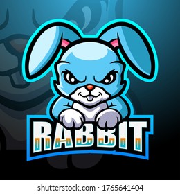 Rabbit mascot esport logo design