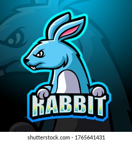 Rabbit mascot esport logo design