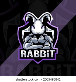 Rabbit Mascot Logo Esport Design