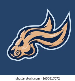 rabbit mascot logo for esport gaming team, company or your brand. beast symbol. mad rabbit logos.