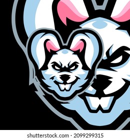 Plantillas de logotipo de mascota de conejo