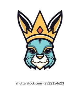 rabbit mascot logo vector clip art illustration